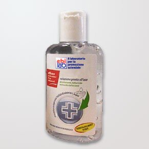 Flacone di gel disinfettante